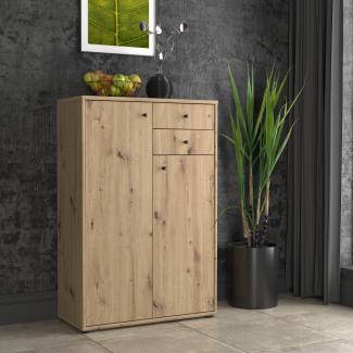 Kommode Sideboard Highboard Schuhe Stauraum Ordner Büro Artisan Eiche Nb. 740