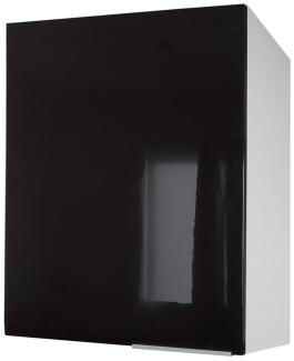 Berlioz Creations CP6HN Hängeschrank für Küche mit 1 Tür in schwarzem Hochglanz, 60 x 34 x 70 cm, 100 Prozent französische Herstellung