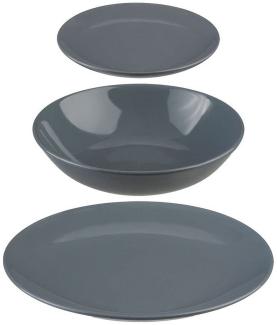 Geschirr Secret de Gourmet Grau aus Keramik 18 Stücke