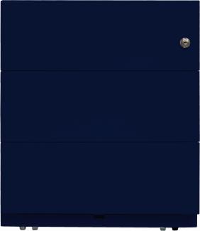 Rollcontainer Note™ mit Griffleiste, 3 Universalschubladen, Farbe oxfordblau