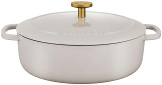 Ballarini 'Bellamonte' Cocotte, Gusseisentopf mit Deckel, Creme Oval 4.5