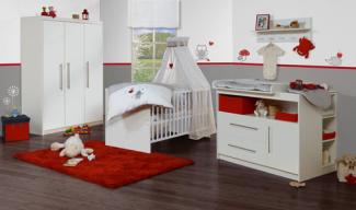 Roba 'Maren' 3-tlg. Babyzimmer-Set weiß inkl. Kinderbett, Wickelkommode und Kleiderschrank