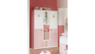 Stylefy Emilie II Kinderzimmer-Set Weiß Pastellrosa