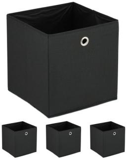 Schwarze Aufbewahrungsbox im 4er Set 10047016