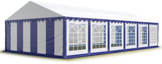 TOOLPORT Party-Zelt Festzelt m Garten-Pavillon -Zelt PVC Plane 700 N in blau-weiß Wasserdicht