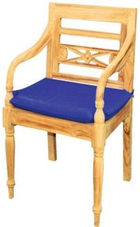 Sitzauflage 45 cm x 42 cm für Gartenstuhl Aoste TS-2010 - blau
