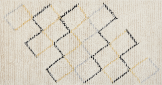 Teppich Baumwolle beige 80 x 150 cm TEZPUR