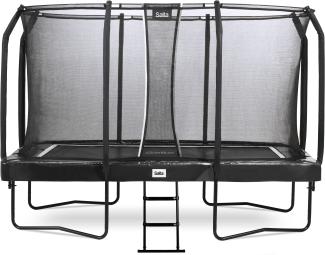 Salta 'First Class' Trampolin inkl. Sicherheitsnetz und Leiter, rechteckig, Stahl schwarz, 366 x 214 cm
