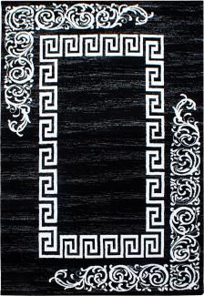 Kurzflor Teppich Matteo rechteckig - 120x170 cm - Schwarz