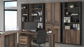 Büro Set CLIF Arbeitszimmer old wood vintage Beton Optik 10-teilig