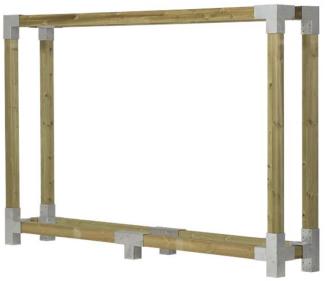 Plus Holz Kaminholzregal Holzlager | Natur | 50x286x188 cm