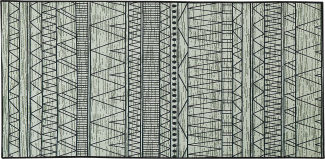 Teppich schwarz-grau Zickzackmuster 80 x 150 cm KEBAN