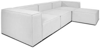 HOME DELUXE Modulares Sofa VERONA - Größe L Hellgrau - (BxHxL) 327, 68, 207 cm