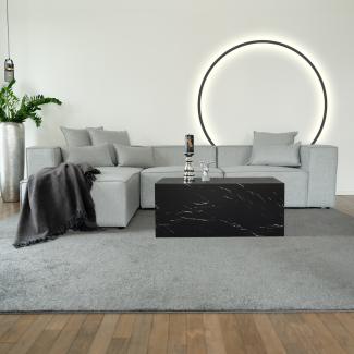 HOME DELUXE Modulares Sofa VERONA - Größe L Hellgrau - (BxHxL) 327, 68, 207 cm