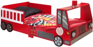 Vipack Toddler Fire Truck Bett 70 x 140 cm Rot