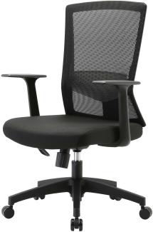 SIHOO Bürostuhl Schreibtischstuhl, ergonomische S-förmige Rückenlehne, atmungsaktiv verstellbare Taillenstütze ~ schwarz