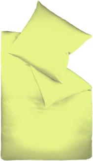 Fleuresse Mako-Satin-Bettwäsche colours apfelgrün 7041 Größe 200 x 220 cm + 2 Kissenbezüge 80 x 80 cm
