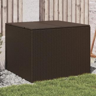 vidaXL Gartentruhe Braun 291L Poly Rattan