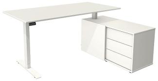 Kerkmann Schreibtisch mit Sideboard MOVE 1 Gestell weiß weiß