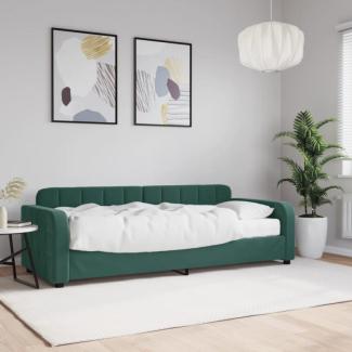 Tagesbett mit Matratze Dunkelgrün 80x200 cm Samt