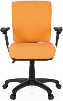 hjh OFFICE Profi Bürostuhl ZENIT BASE Stoff, Verstellbare Sitzhöhe, Mit Armlehne, Orange