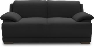 DOMO Collection Telos 2er Boxspringsofa, Sofa mit Boxspringfederung, Zeitlose Couch mit breiten Armlehnen, 186x96x80 cm, Polstergarnitur in anthrazit