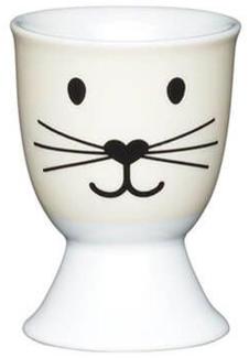 KitchenCraft Porzellan Eierbecher Cat Face