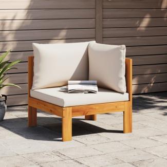 vidaXL Garten-Ecksofa mit Kissen Massivholz Akazie