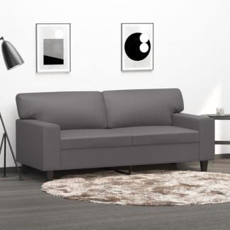 vidaXL 2-Sitzer-Sofa Grau 140 cm Kunstleder