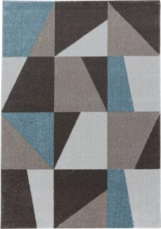Kurzflor Teppich Elisa rechteckig - 160x230 cm - Blau