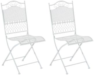2er Set Gartenstühle Kiran (Farbe: weiß)