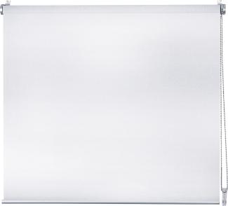 ondeco Klemmrollo ohne Bohren, Sichtschutz Rollo Fenster innen und Tür mit Klemmträger Smart tauglich - Weiss - 120x250 cm