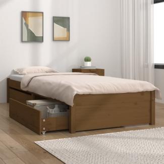 Bett mit Schubladen Honigbraun 90x200 cm [3103466]