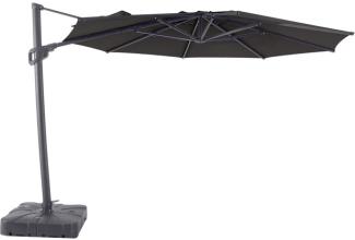 MWH Umbrella Sonnenschirm, rund, grau