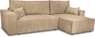 Lotte Ecksofa Links/Rechts, Poso - Beige-Grau