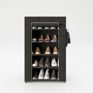 PLAYBOY - Schuhschrank "TRACY" mit 4 Einlegeböden, Reissverschluss, Retro-Design