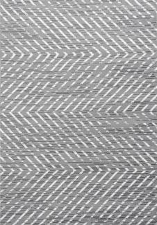 Kurzflor Teppich Bora rechteckig - 120x170 cm - Grau