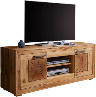 TV-Wand >WZ-0315< (BxHxT: 150x62,1x46 cm) in natur geölt - 150x62,1x46 (BxHxT)