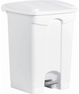 Helit Tretabfallbehälter Kunststoff rechteckig 45l weiß mit weißem Dec