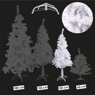 Künstlicher Weihnachtsbaum inkl. Ständer Tannenbaum Christbaum weiß 120cm