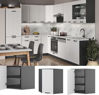 Vicco Eckhängeschrank 57 cm FAME Line Küchenschrank Küchenzeile Landhaus Weiß Anthrazit