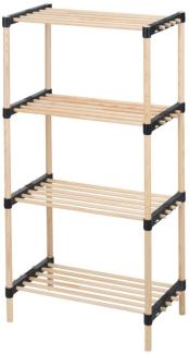 Storage solutions Schuhregal mit 4 Ablagen Holz 49x28x92,5 cm