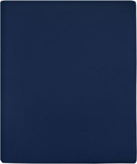 Spannbettlaken 2 Stk. Jersey Marineblau 180x200 cm Baumwolle