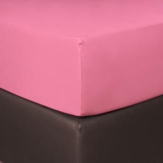 BettwarenShop Boxspring Spannbettlaken | 90x190 - 100x220 cm | pink