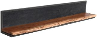 Wandregal 160cm "Kuba" Akazie & Metall