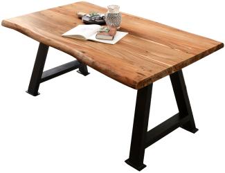 Sit Möbel Tables & Co Tisch 240x100 cm L = 240 x B = 100 x H = 79 cm Platte natur, Gestell antikschwarz