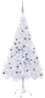 vidaXL Künstlicher Weihnachtsbaum mit LEDs & Kugeln 120 cm 230 Zweige, Mit Beleuchtung [3077664]