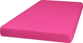 Playshoes Jersey-Spannbettlaken, Wasserdicht und Atmungsaktiv, 70 x 140 cm, pink, rosa