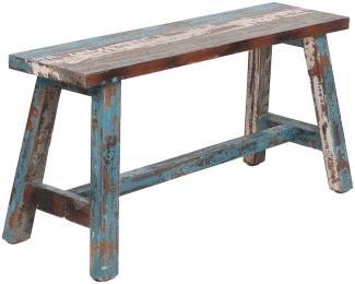 Sitzbank RANCH Antik-Multicolor Mahagoni ca. L90cm Massivholz Holzbank Flurbank