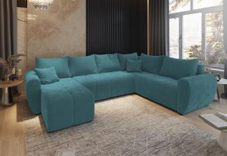 Sofa mit Schlaffunktion in U-Form MOLISA 2, 303x82x208, Kronos 13, Rechts